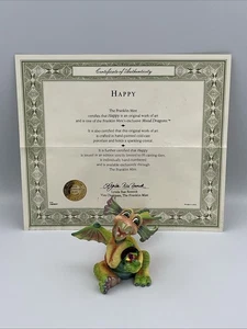 Mood Dragons HAPPY Franklin Mint Limited Edition Figurine w/ Swarovski Crystal - Picture 1 of 7