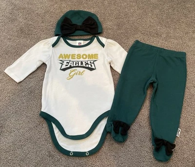 NFL TEAM APPAREL/SET 3 PEZZI BAMBINA TAGLIA 3/6 M/NUOVO - Immagine 1 di 4