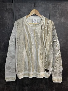 Crazy Vintage 3D Strick Pullover Coogi Carlo Colucci Streetwear Selten Gr. L - Bild 1 von 12