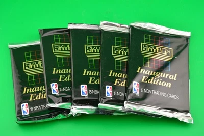 5- 1990-91 Skybox NBA Basketball Series 1 Factory Sealed Pack - Image 1 of 3
