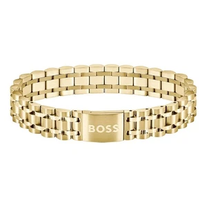 Pulsera hombre BOSS acero inoxidable 1580645 correa de eslabones dorado 20 cm - Imagen 1 de 3