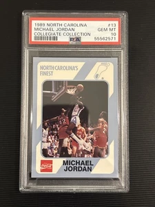 1989 North Carolina Collegiate Collection Michael Jordan #13 PSA 10 Gem Mint - Picture 1 of 2