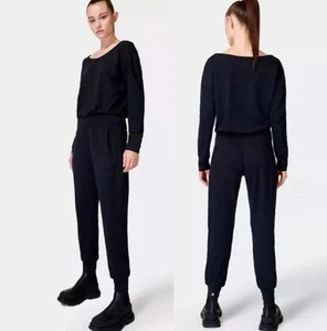 Sweaty Betty Women's Size L Black Garry Long Sleeve Jumpsuit Athleisure - Picture 1 of 11