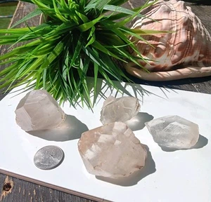 Lot of 4 Clear Quartz Crystals | Natural | Healing | Rocks | Collection | USA - Picture 1 of 13