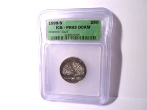 1999-S Connecticut Quarter ICG PR69DCAM  *Proof* - Picture 1 of 4