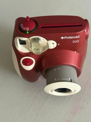 TESTED Polaroid 300 Mini Instant Film Camera Red Cream Maroon 60mm Focus Range - Image 1 of 4
