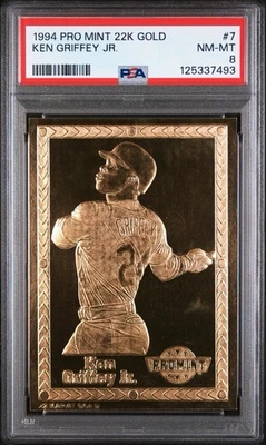 1994 Pro Mint 22k Gold #7 Ken Griffey Jr. PSA 8 NM-MT - Image 1 of 3