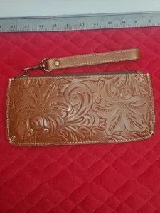 Patricia Nash verzierte Florence St Croce Handgelenktasche Clutch goldbraun - Bild 1 von 8