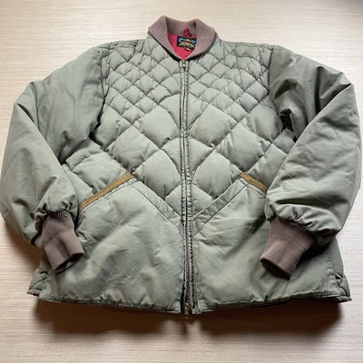 Vintage 60s Eddie Bauer Goose Down Jacket Skyliner Quilted Parka 70s Size 44 - Image 1 of 4