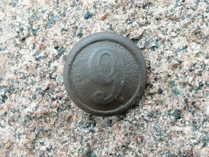 WW1 WWI Original Wehrmacht 9. Regiment Militär Armee Knopf (1751) - Bild 1 von 3