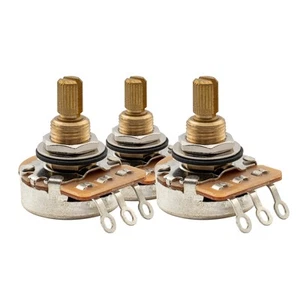 Musiclily Pro 3Pcs A250K Brass Inch Split Shaft Pots Audio Taper For USA Guitar - Picture 1 of 6