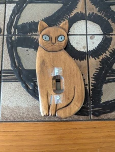 Vintage Retro 80s Cat Light Switch Plate Cover - Picture 1 of 5