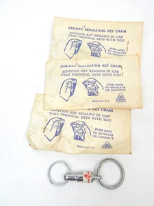 8F Set Of 3 Car-Mac Seperating Keychains Seagrams 7 Crown Advertising In Baggies - Picture 1 of 2