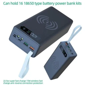Estuche de banco de alimentación USB doble 16*18650 kit de carcasa de cargador de batería hágalo usted mismo U1Z7 O7U9 - Imagen 1 de 22