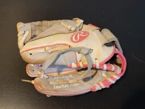 Rawlings Sure Catch 10.5-Inch Youth Girls Softball Glove (Grey/Pink) (Ages 6-8) - Picture 1 of 2
