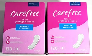 2-Carefree Acti-Fresh Panty Liners Soft Flexible Feminine Care Protection 120 CT - Picture 1 of 6