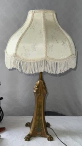 Vintage Brass & Enamel Table Lamp Ca 1920 - Picture 1 of 6