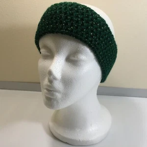 Hand Crocheted Headband Head Wrap - New from crafter! Great Dark Green Color! - Picture 1 of 4