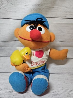 Peluche Ernie Magic Lights de colección - 1997 Tyco - Plaza Sésamo "I Love Duckie" ¡FUNCIONA! Foto 1 de 4