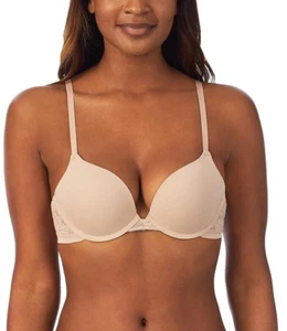 OnGossamer Plush Push Up Bra w/Lace Back Champagne 32A - Picture 1 of 2
