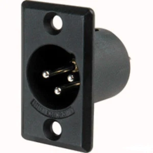 Switchcraft D3MB schwarz XLR-Stecker 3-polig Gehäusemontage Stecker mit Lötklemmen - Bild 1 von 1