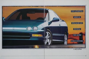 1994 Acura Integra CS R Vintage Blue 2 Page Original Magazine Print Ad - Picture 1 of 3