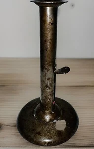 Primitive Hog Scraper Candlestick Side Push-Up Ejector 7” Candle Holder Antique - Picture 1 of 8