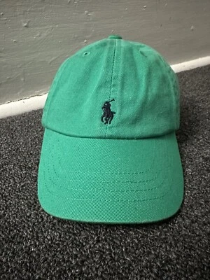 POLO Ralph Lauren Baseball Cap Hat Kids One Size Green Embroidered Logo.    (72) Foto 1 de 4