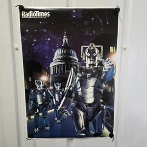 Dr Doctor Who 2006 Radio Times Double Sided Poster Dalek and Cybermen 84x60cm - Picture 1 of 18