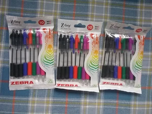 3 X Z-GRIP EINZIEHBARE KUGELSCHREIBER - 10ER-PACK - VERSCHIEDENE FARBEN - SCHAUENSWERT - Bild 1 von 2