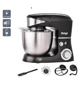 Venga Stand Mixer 1000w 5litre Cake Mixer Balloon Whisk Flat Beater FREE DELIVER - Picture 1 of 15