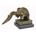 Bronzeskulptur eines Pelikans,