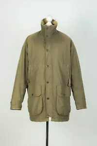 -Men's Barbour James Percy Cheviot Storm Hunting Field Olive Coat Jacket Size M - Picture 1 of 13