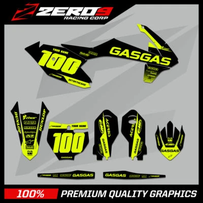 CUSTOM MX GRAPHICS KIT: GASGAS MOTOCROSS MC 85 2021 - 2022 BLOCK BLKYEL-F - Image 1 of 4