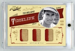 2012 Playoff Prime Cuts Timeline Ted Williams Triple Patch Socks SSP 1/5 HOF - Picture 1 of 2