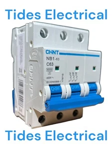 Chint MCB 63 Amp Typ C 63A dreipoliger Leitungsschutzschalter C63 NB1-63 179710 - Bild 1 von 2