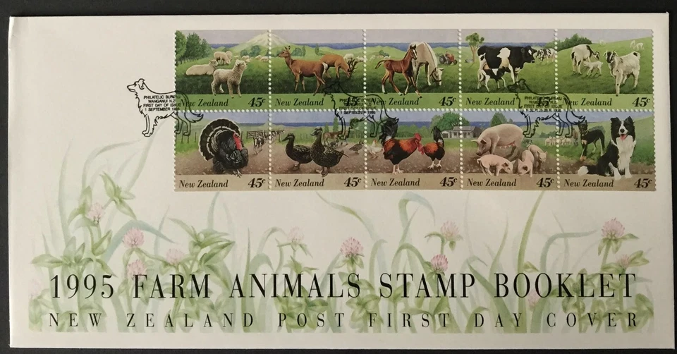 New Zealand - 1995 First Day Cover - Farm Animals 45c Booklet of 10 - Image 1 of 1