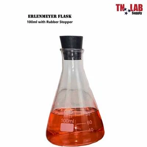 TN LAB Erlenmeyer Kegelglaskolben mit Gummistopfen Familie - Bild 1 von 7