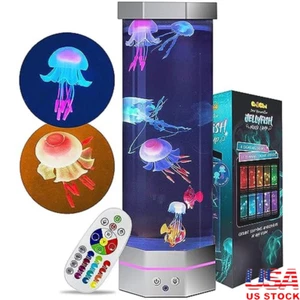 Jellyfish Aquarium Light Night Lamp Fake Fish Tank Kids & Adults Decor New - Picture 1 of 7
