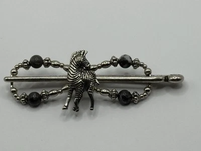 LILLA ROSE FLEXI - CLIP 3915 ZURI WITH BLACK BEADS BARRETTE NICKEL PLATED SMALL - Image 1 of 3