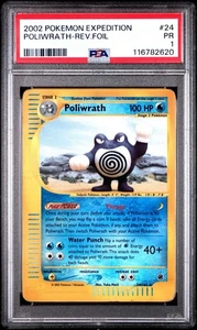 PSA 1 Poliwrath 24/165 Reverse Holo Expedition 2002 Pokemon WoTC E Series PR - Picture 1 of 2