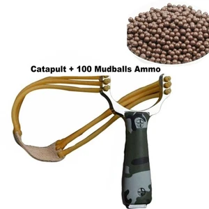Powerful Slingshot Catapult Alloy Handle Sling Shot Game Hunting High Velocity - Picture 1 of 8