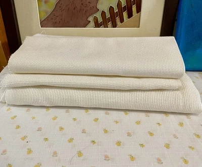 Vintage BUNDLE LOT 3pc AIDA 14cnt Cross Stitch Embroidery Sz 95x90 48x20 & 45x37 - Image 1 of 4