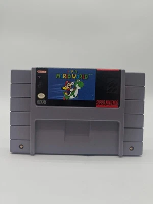 Super Mario World Super Nintendo SNES Game Cartridge, Authentic, Tested Works - Image 1 of 4