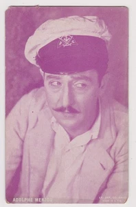 Adolphe Menjou vintage 1920s Exhibit Supply Co Film Star Arcade Card P-F - Picture 1 of 2