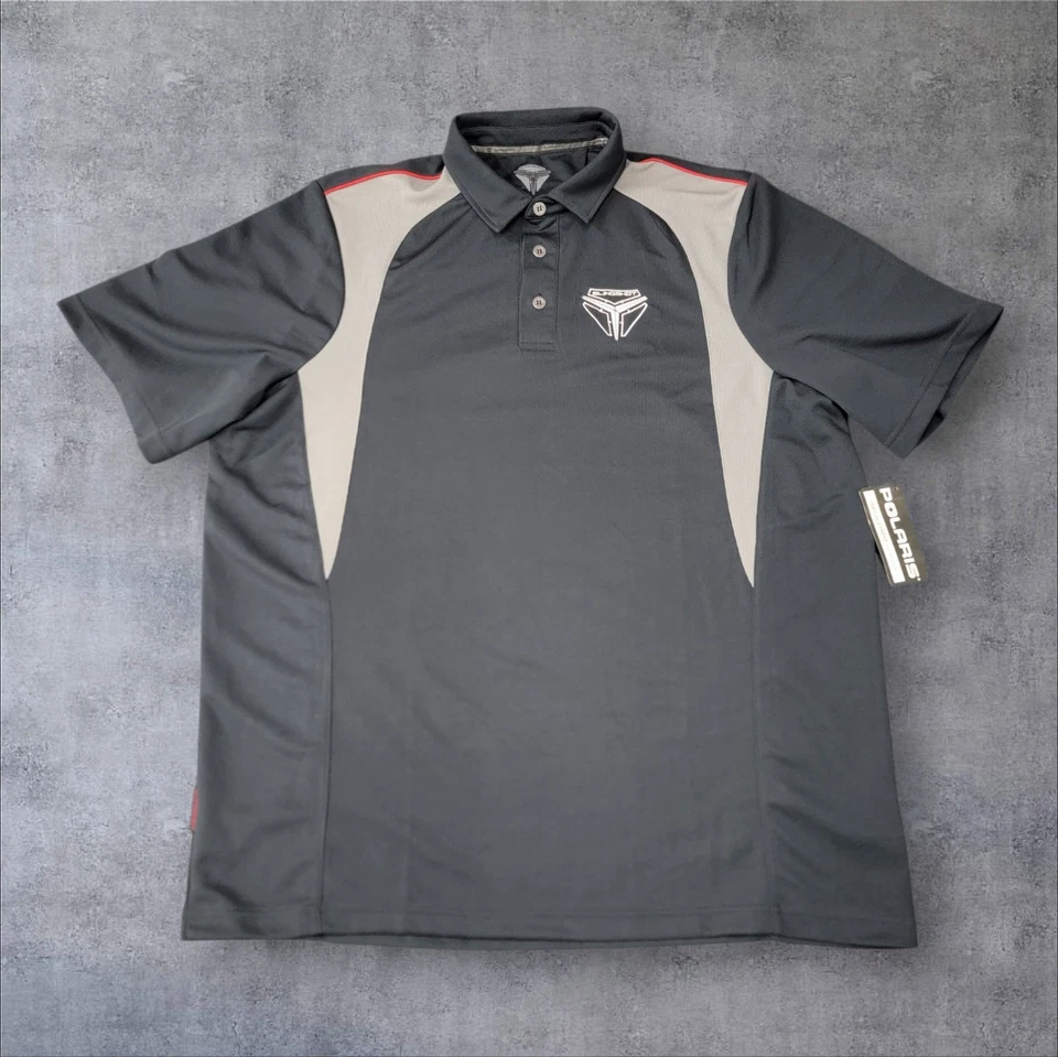 Polo Polaris Slingshot Para Hombre Mediano Manga Corta Negro Gris Rojo Nuevo con Etiquetas Foto 1 de 4