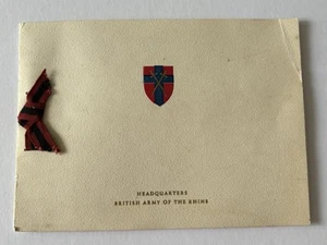 British Army Of The Rhine BAOR Headquarters 1950 Christmas Card - Picture 1 of 4