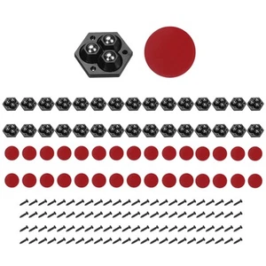 32 Stück selbstklebende Lenkrollen (schwarz,3 Stahlkugeln) - Bild 1 von 6
