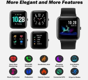 Rastreador de Ejercicios, Reloj Inteligente para Teléfonos Android Compatible con iPhone Rastreador de Pasos H - Imagen 1 de 5