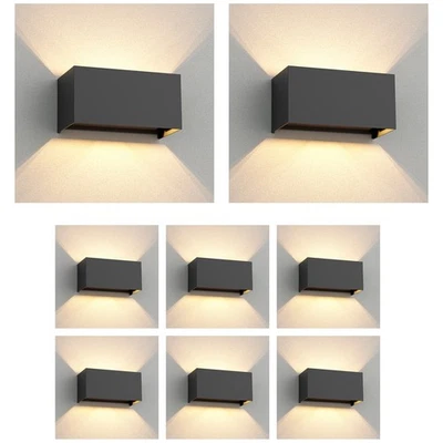 Wandleuchte CUBEL für außen, anthrazit, IP65, Up & Downlight, inkl. 2 LED - Bild 1 von 4